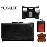 Naiste rahakott W-2141-CGNL BLACK, CAVALDI 4U, Nahast rahakotid